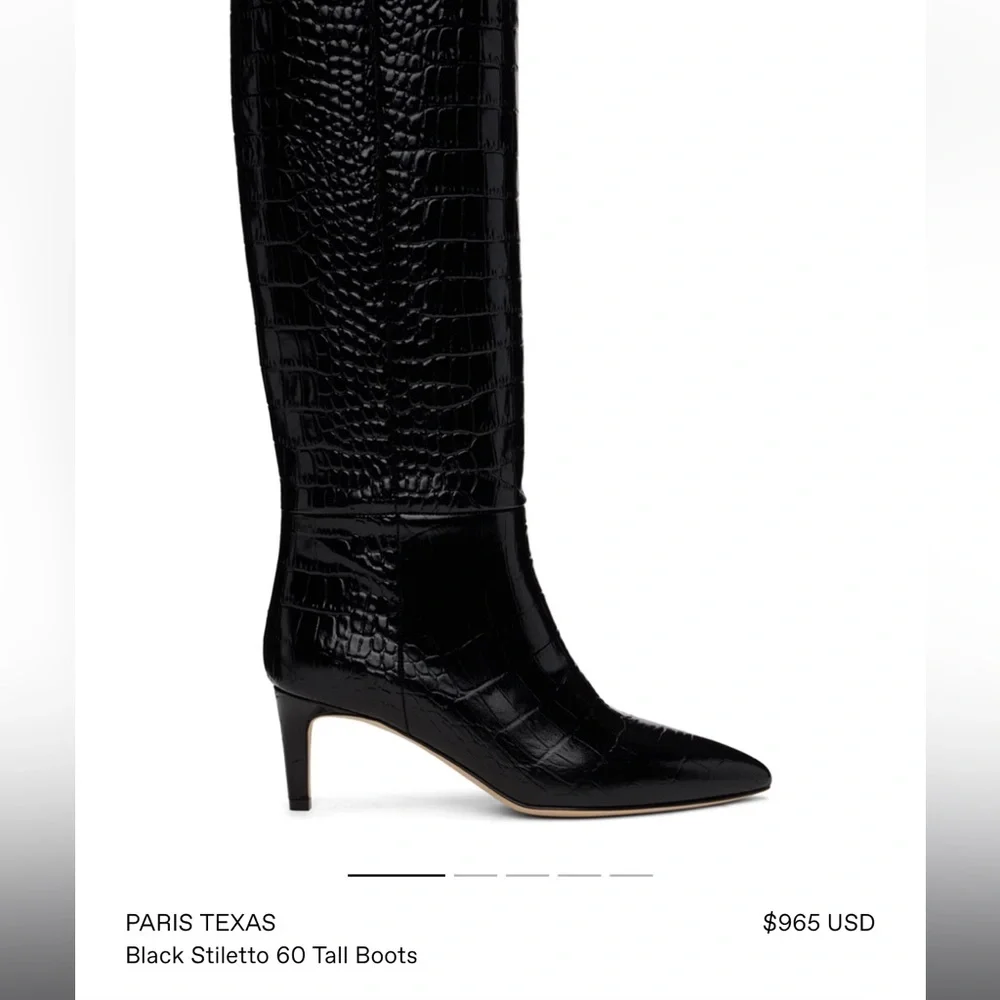 Like New - Paris Texas Black Stiletto 60 Tall Boots - Picture 3 of 7